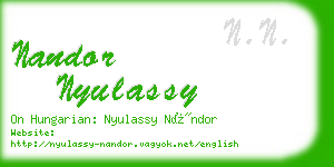 nandor nyulassy business card